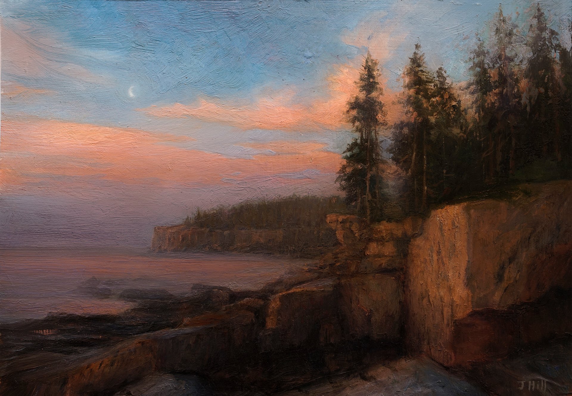 Acadia cliffs plein air